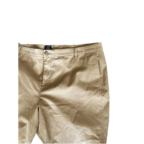 J Crew High Rise Girlfriend Chino Pant Women 22 Khaki Casual Minimalist Neutral - Picture 3 of 13